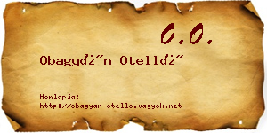 Obagyán Otelló névjegykártya